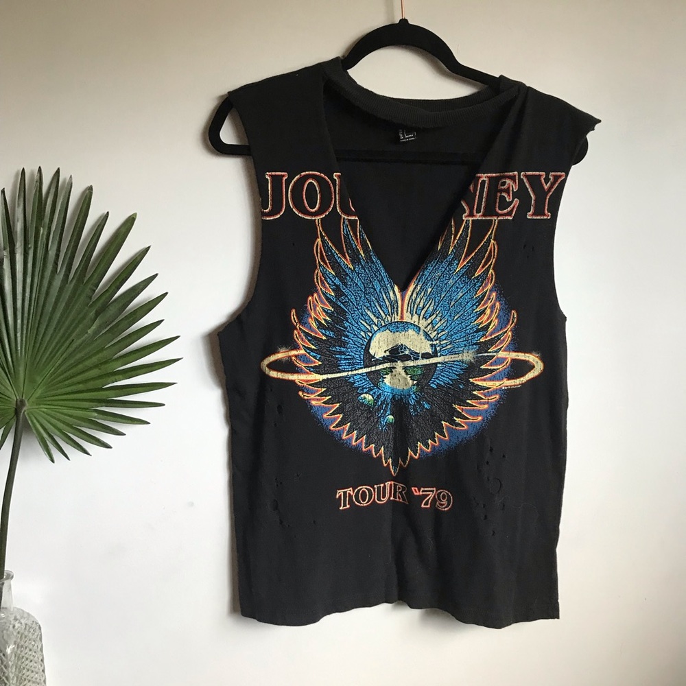 Journey Distressed Muscle Tank